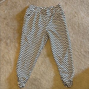 Chevron Black and White Capris
